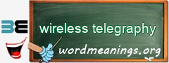 WordMeaning blackboard for wireless telegraphy